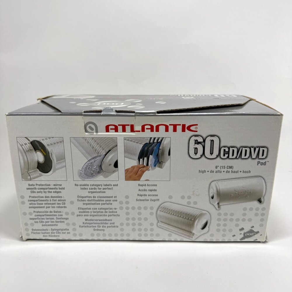 Atlantic CD DVD Storage Organizer Pod Holder Holds 60 - Picture 3 of 4
